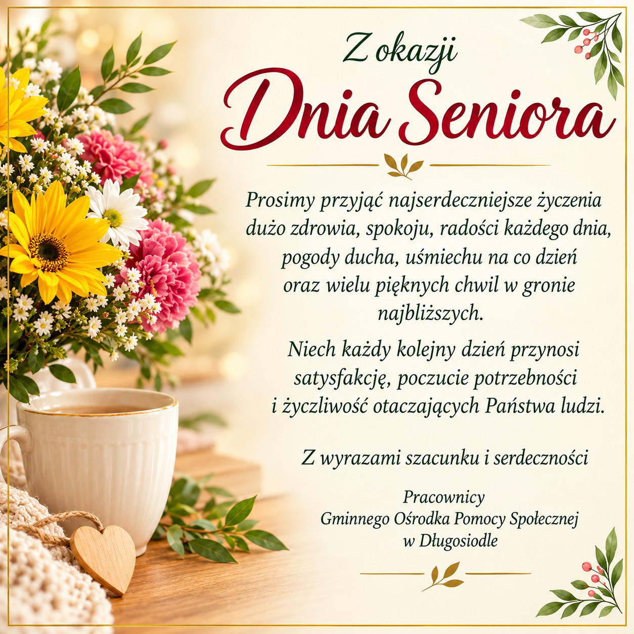 Życzenia z okazji Dnia Seniora